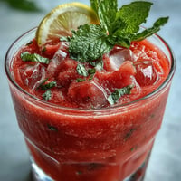 Frozen Watermelon Lemonade Slushie: vibrant, frosty, no-sugar-added summer refreshment.